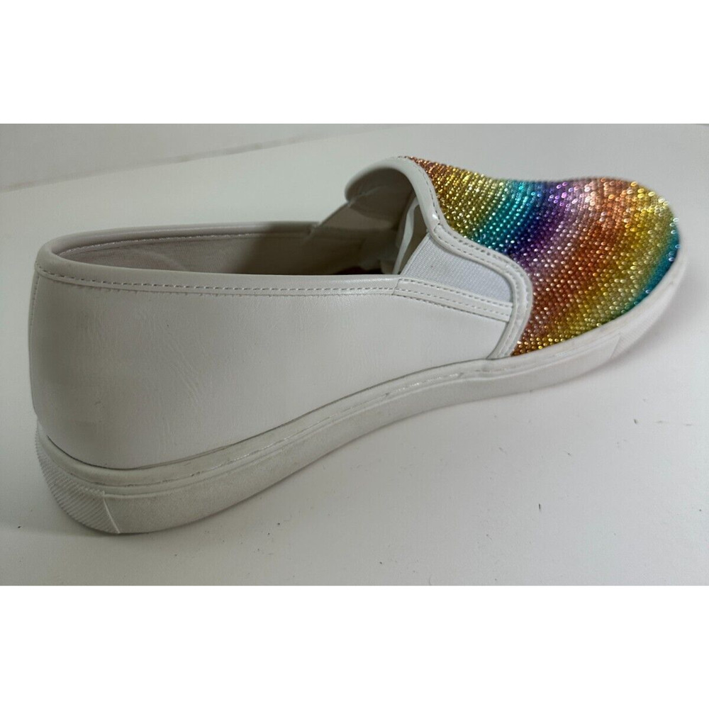 Torrid Embellished Slip On Sneakers Celebrate Love Rainbow Shoes Women's Size 9W - Picture 9 of 15